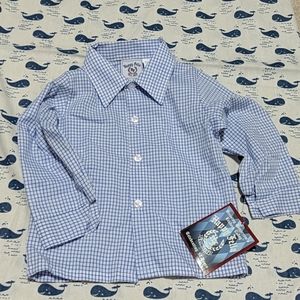 3/$15 Checker dress shirt 24M